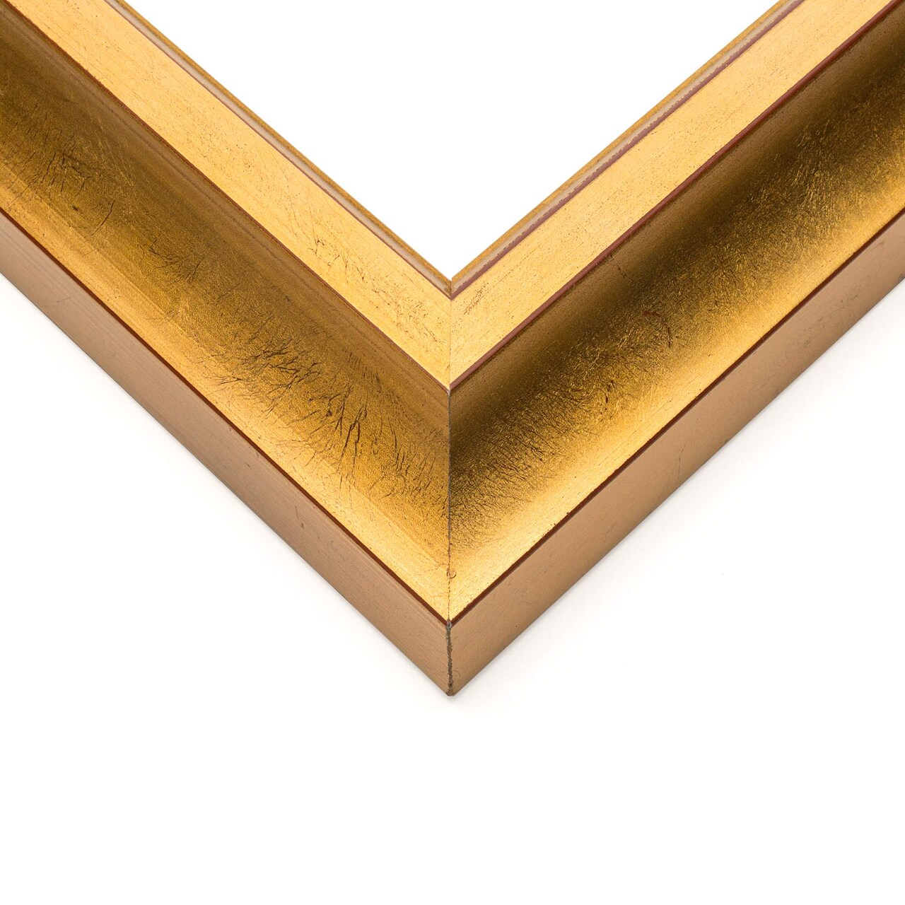 Square Shadow Box 1.75" Deep Gold Frame - UV Acrylic, Backing, Hanging Hardware